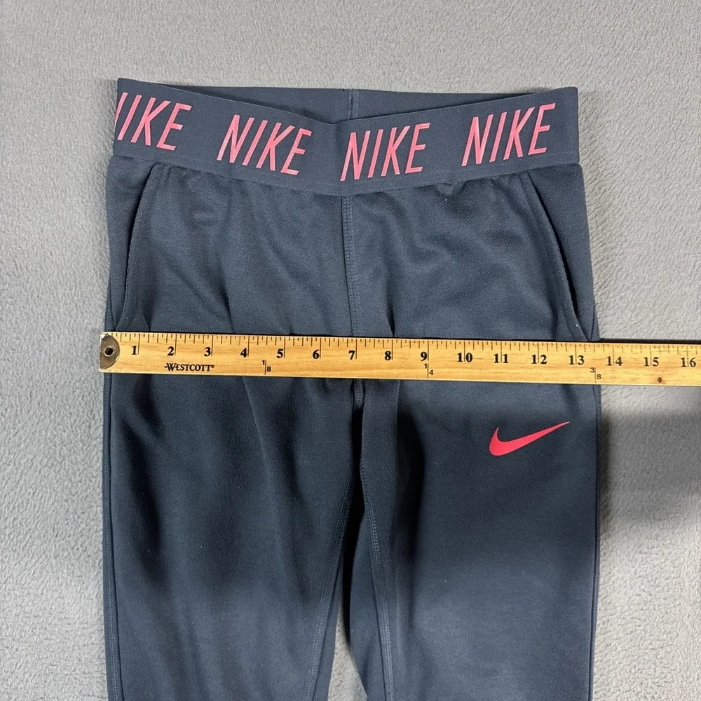 Nike Dri Fit Training Pants Womens Medium Blue Gray Straight Core Studio Stretch